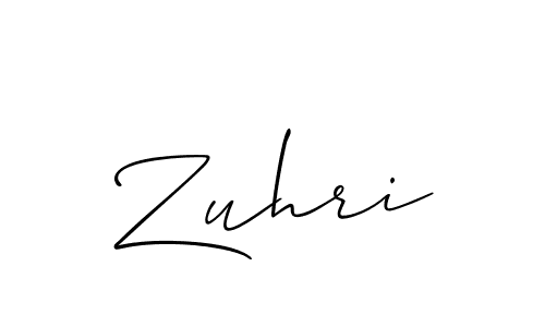 Use a signature maker to create a handwritten signature online. With this signature software, you can design (Allison_Script) your own signature for name Zuhri. Zuhri signature style 2 images and pictures png