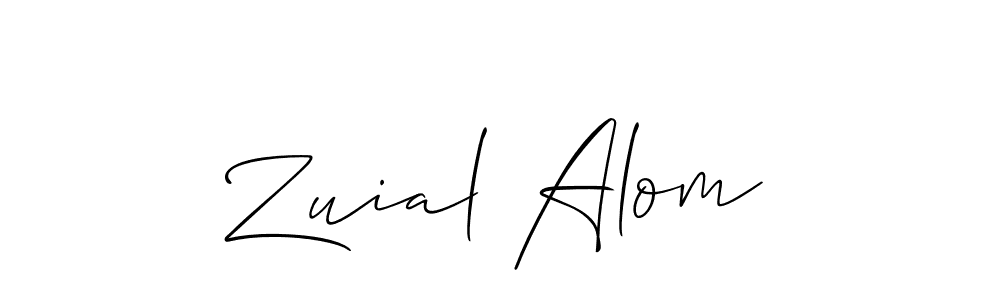 Zuial Alom stylish signature style. Best Handwritten Sign (Allison_Script) for my name. Handwritten Signature Collection Ideas for my name Zuial Alom. Zuial Alom signature style 2 images and pictures png