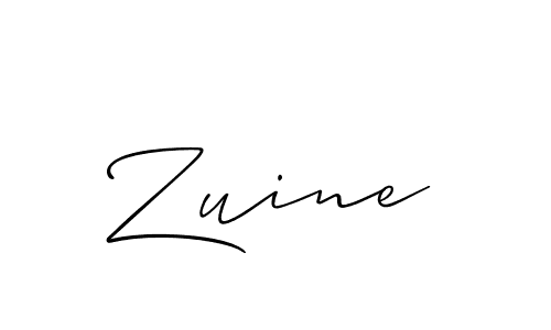 Zuine stylish signature style. Best Handwritten Sign (Allison_Script) for my name. Handwritten Signature Collection Ideas for my name Zuine. Zuine signature style 2 images and pictures png