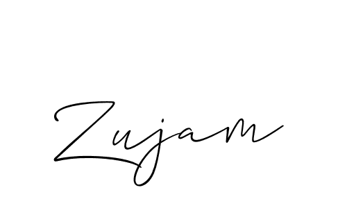 How to make Zujam name signature. Use Allison_Script style for creating short signs online. This is the latest handwritten sign. Zujam signature style 2 images and pictures png