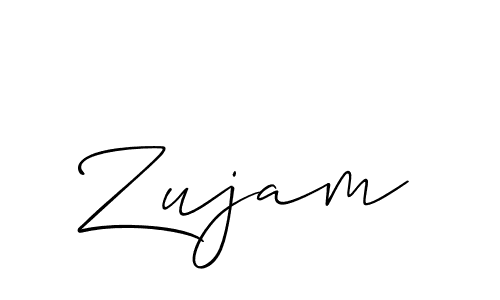 The best way (Allison_Script) to make a short signature is to pick only two or three words in your name. The name Zujam include a total of six letters. For converting this name. Zujam signature style 2 images and pictures png