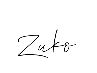 Zuko stylish signature style. Best Handwritten Sign (Allison_Script) for my name. Handwritten Signature Collection Ideas for my name Zuko. Zuko signature style 2 images and pictures png