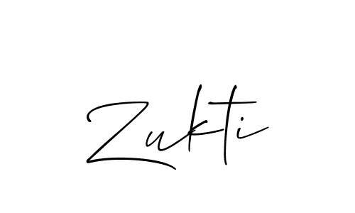 Make a beautiful signature design for name Zukti. With this signature (Allison_Script) style, you can create a handwritten signature for free. Zukti signature style 2 images and pictures png
