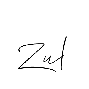 How to make Zul name signature. Use Allison_Script style for creating short signs online. This is the latest handwritten sign. Zul signature style 2 images and pictures png