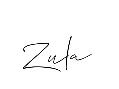 Create a beautiful signature design for name Zula. With this signature (Allison_Script) fonts, you can make a handwritten signature for free. Zula signature style 2 images and pictures png