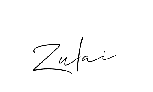 Make a beautiful signature design for name Zulai. With this signature (Allison_Script) style, you can create a handwritten signature for free. Zulai signature style 2 images and pictures png