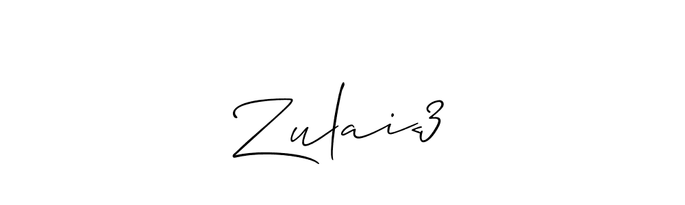 How to Draw Zulai<3▪ signature style? Allison_Script is a latest design signature styles for name Zulai<3▪. Zulai<3▪ signature style 2 images and pictures png