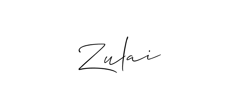 Design your own signature with our free online signature maker. With this signature software, you can create a handwritten (Allison_Script) signature for name Zulai♡. Zulai♡ signature style 2 images and pictures png