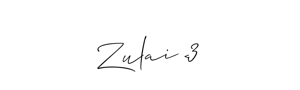 Also we have Zulai♡<3 name is the best signature style. Create professional handwritten signature collection using Allison_Script autograph style. Zulai♡<3 signature style 2 images and pictures png