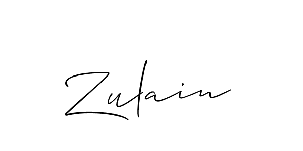 You should practise on your own different ways (Allison_Script) to write your name (Zulain) in signature. don't let someone else do it for you. Zulain signature style 2 images and pictures png