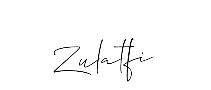 if you are searching for the best signature style for your name Zulatfi. so please give up your signature search. here we have designed multiple signature styles  using Allison_Script. Zulatfi signature style 2 images and pictures png