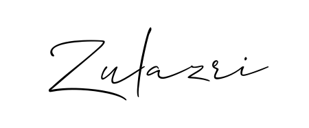 A modern signature idea for name Zulazri using Allison_Script font. Clean strokes and elegant curves make it stand out instantly. Zulazri signature style 2 images and pictures png