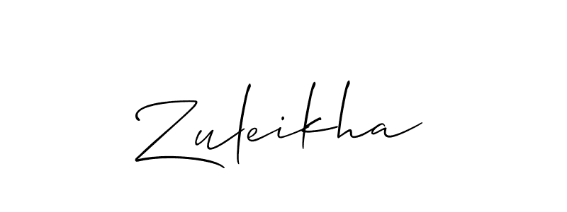 How to Draw Zuleikha signature style? Allison_Script is a latest design signature styles for name Zuleikha. Zuleikha signature style 2 images and pictures png