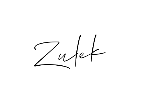 if you are searching for the best signature style for your name Zulek. so please give up your signature search. here we have designed multiple signature styles  using Allison_Script. Zulek signature style 2 images and pictures png