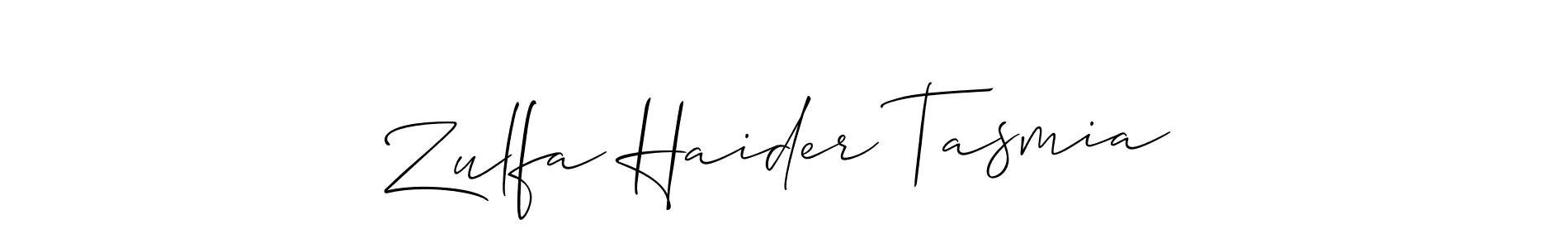 Once you've used our free online signature maker to create your best signature Allison_Script style, it's time to enjoy all of the benefits that Zulfa Haider Tasmia name signing documents. Zulfa Haider Tasmia signature style 2 images and pictures png