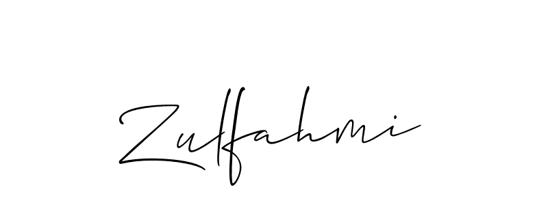 Also You can easily find your signature by using the search form. We will create Zulfahmi name handwritten signature images for you free of cost using Allison_Script sign style. Zulfahmi signature style 2 images and pictures png