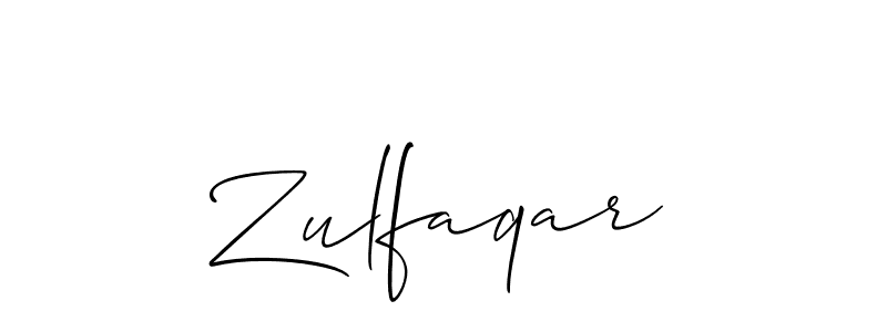 It looks lik you need a new signature style for name Zulfaqar. Design unique handwritten (Allison_Script) signature with our free signature maker in just a few clicks. Zulfaqar signature style 2 images and pictures png