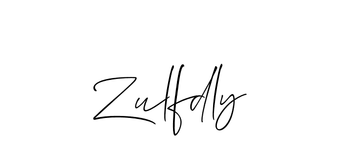 How to make Zulfdly name signature. Use Allison_Script style for creating short signs online. This is the latest handwritten sign. Zulfdly signature style 2 images and pictures png