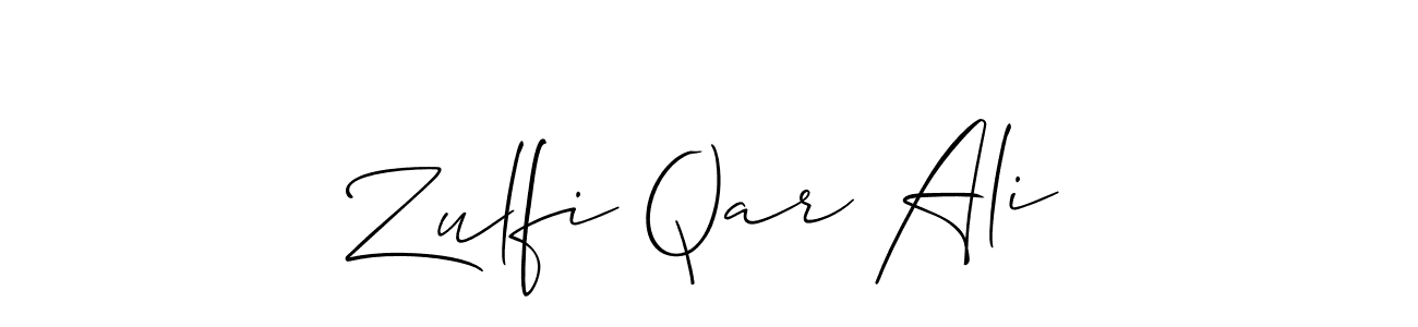 Design your own signature with our free online signature maker. With this signature software, you can create a handwritten (Allison_Script) signature for name Zulfi Qar Ali. Zulfi Qar Ali signature style 2 images and pictures png