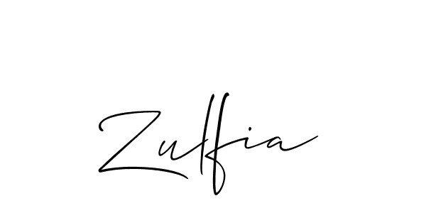 Zulfia stylish signature style. Best Handwritten Sign (Allison_Script) for my name. Handwritten Signature Collection Ideas for my name Zulfia. Zulfia signature style 2 images and pictures png