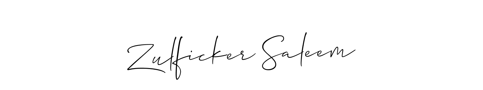 You can use this online signature creator to create a handwritten signature for the name Zulficker Saleem. This is the best online autograph maker. Zulficker Saleem signature style 2 images and pictures png