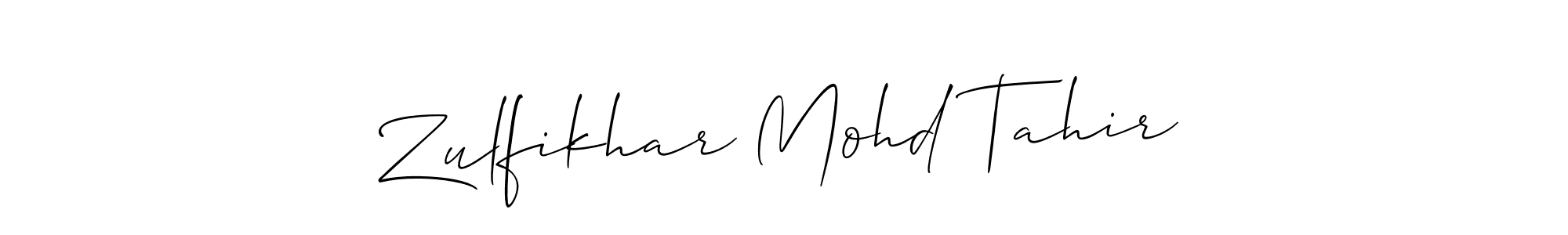 How to Draw Zulfikhar Mohd Tahir signature style? Allison_Script is a latest design signature styles for name Zulfikhar Mohd Tahir. Zulfikhar Mohd Tahir signature style 2 images and pictures png