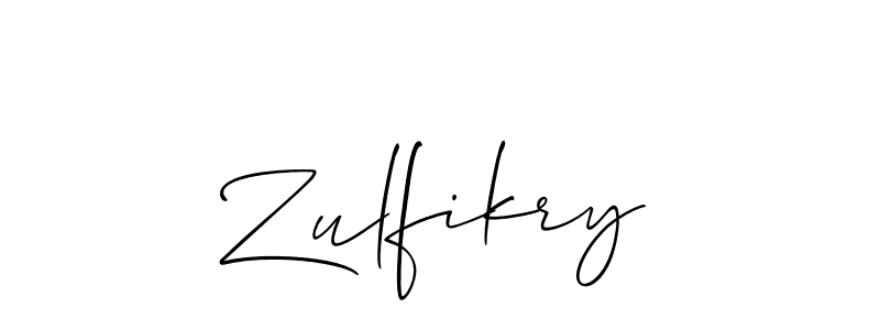 It looks lik you need a new signature style for name Zulfikry. Design unique handwritten (Allison_Script) signature with our free signature maker in just a few clicks. Zulfikry signature style 2 images and pictures png