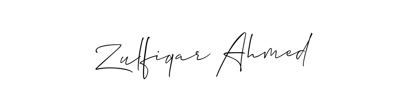 You should practise on your own different ways (Allison_Script) to write your name (Zulfiqar Ahmed) in signature. don't let someone else do it for you. Zulfiqar Ahmed signature style 2 images and pictures png