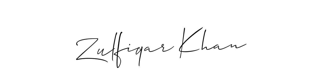 if you are searching for the best signature style for your name Zulfiqar Khan. so please give up your signature search. here we have designed multiple signature styles  using Allison_Script. Zulfiqar Khan signature style 2 images and pictures png