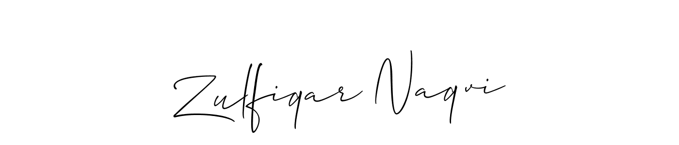 Make a beautiful signature design for name Zulfiqar Naqvi. With this signature (Allison_Script) style, you can create a handwritten signature for free. Zulfiqar Naqvi signature style 2 images and pictures png