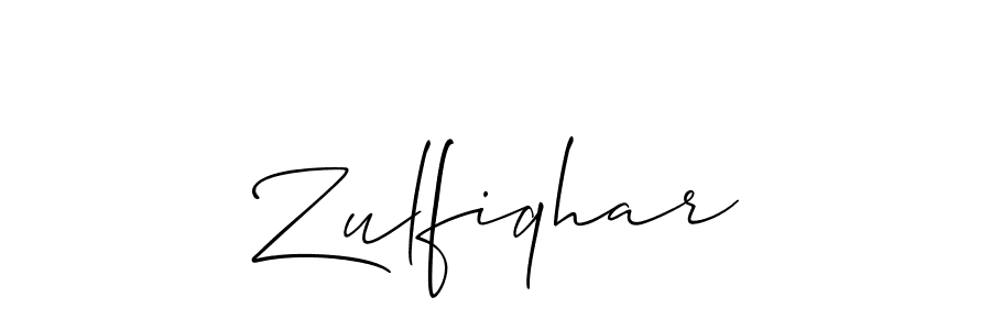 How to make Zulfiqhar name signature. Use Allison_Script style for creating short signs online. This is the latest handwritten sign. Zulfiqhar signature style 2 images and pictures png