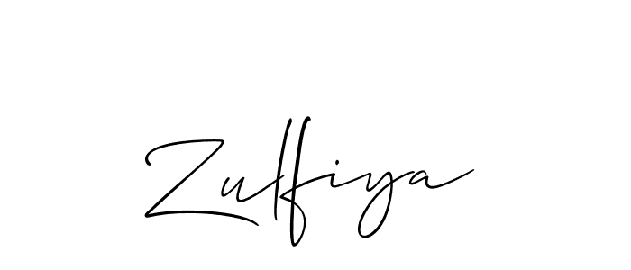 How to make Zulfiya name signature. Use Allison_Script style for creating short signs online. This is the latest handwritten sign. Zulfiya signature style 2 images and pictures png