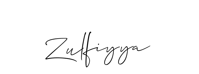 How to make Zulfiyya name signature. Use Allison_Script style for creating short signs online. This is the latest handwritten sign. Zulfiyya signature style 2 images and pictures png