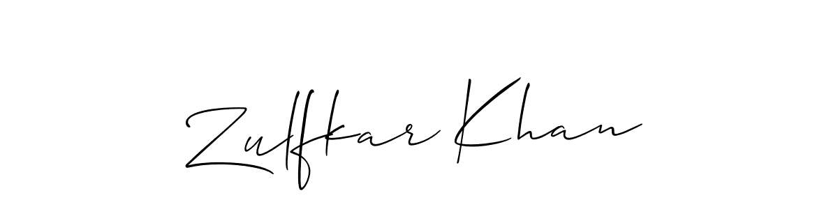 Use a signature maker to create a handwritten signature online. With this signature software, you can design (Allison_Script) your own signature for name Zulfkar Khan. Zulfkar Khan signature style 2 images and pictures png