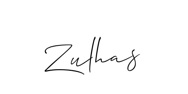 Best and Professional Signature Style for Zulhas. Allison_Script Best Signature Style Collection. Zulhas signature style 2 images and pictures png