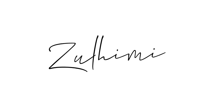 Make a beautiful signature design for name Zulhimi. Use this online signature maker to create a handwritten signature for free. Zulhimi signature style 2 images and pictures png