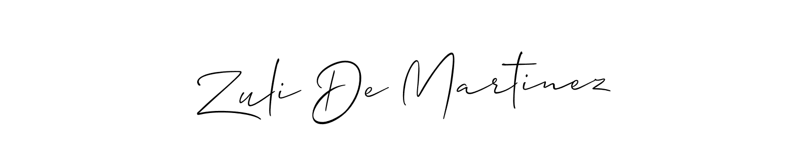 This is the best signature style for the Zuli De Martinez name. Also you like these signature font (Allison_Script). Mix name signature. Zuli De Martinez signature style 2 images and pictures png