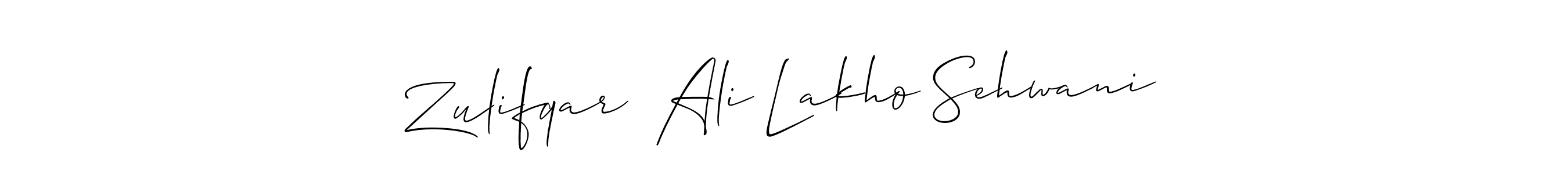 You can use this online signature creator to create a handwritten signature for the name Zulifqar  Ali Lakho Sehwani. This is the best online autograph maker. Zulifqar  Ali Lakho Sehwani signature style 2 images and pictures png