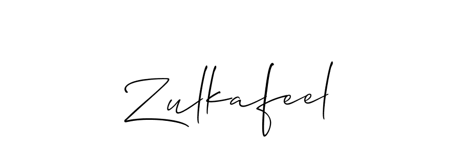It looks lik you need a new signature style for name Zulkafeel. Design unique handwritten (Allison_Script) signature with our free signature maker in just a few clicks. Zulkafeel signature style 2 images and pictures png