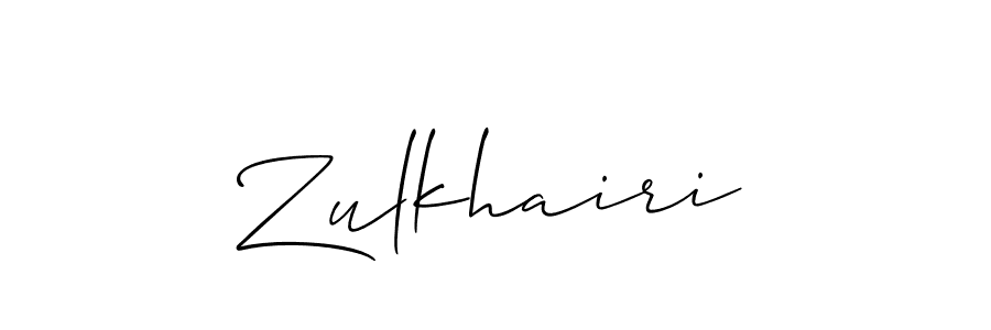 Zulkhairi stylish signature style. Best Handwritten Sign (Allison_Script) for my name. Handwritten Signature Collection Ideas for my name Zulkhairi. Zulkhairi signature style 2 images and pictures png