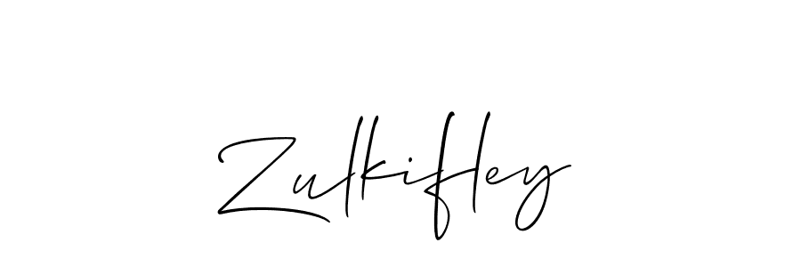 Design your own signature with our free online signature maker. With this signature software, you can create a handwritten (Allison_Script) signature for name Zulkifley. Zulkifley signature style 2 images and pictures png