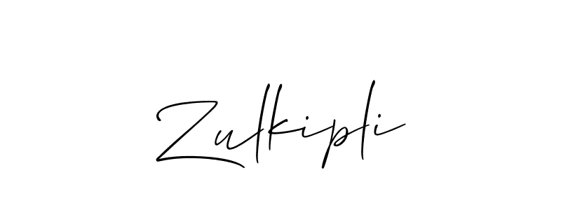 if you are searching for the best signature style for your name Zulkipli. so please give up your signature search. here we have designed multiple signature styles  using Allison_Script. Zulkipli signature style 2 images and pictures png