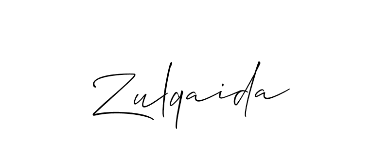 Similarly Allison_Script is the best handwritten signature design. Signature creator online .You can use it as an online autograph creator for name Zulqaida. Zulqaida signature style 2 images and pictures png