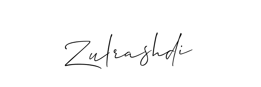 Use a signature maker to create a handwritten signature online. With this signature software, you can design (Allison_Script) your own signature for name Zulrashdi. Zulrashdi signature style 2 images and pictures png