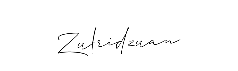 The best way (Allison_Script) to make a short signature is to pick only two or three words in your name. The name Zulridzuan include a total of six letters. For converting this name. Zulridzuan signature style 2 images and pictures png