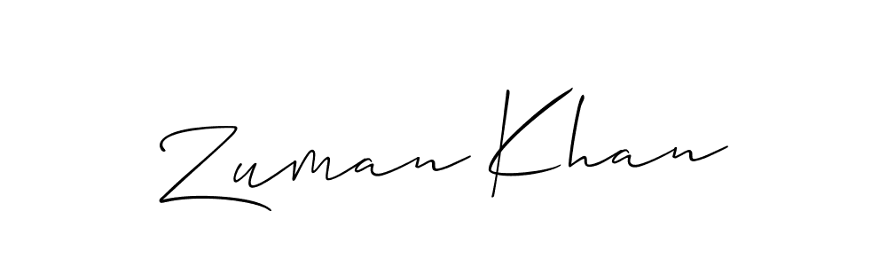 if you are searching for the best signature style for your name Zuman Khan. so please give up your signature search. here we have designed multiple signature styles  using Allison_Script. Zuman Khan signature style 2 images and pictures png