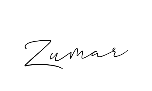 Zumar stylish signature style. Best Handwritten Sign (Allison_Script) for my name. Handwritten Signature Collection Ideas for my name Zumar. Zumar signature style 2 images and pictures png