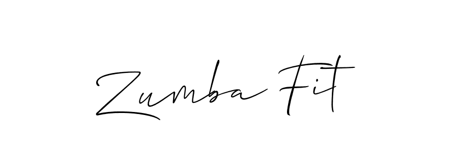 Zumba Fit stylish signature style. Best Handwritten Sign (Allison_Script) for my name. Handwritten Signature Collection Ideas for my name Zumba Fit. Zumba Fit signature style 2 images and pictures png