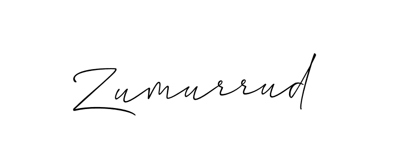 Design your own signature with our free online signature maker. With this signature software, you can create a handwritten (Allison_Script) signature for name Zumurrud. Zumurrud signature style 2 images and pictures png