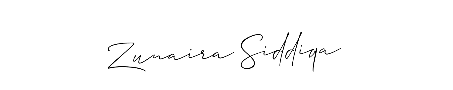 Make a beautiful signature design for name Zunaira Siddiqa. Use this online signature maker to create a handwritten signature for free. Zunaira Siddiqa signature style 2 images and pictures png